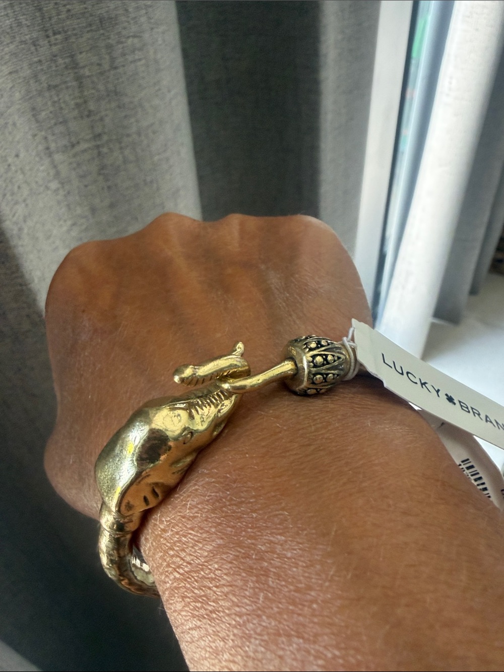 Lucky Brand Gold Sculpted Whale Cuff